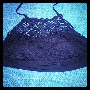 Black bathing suit top